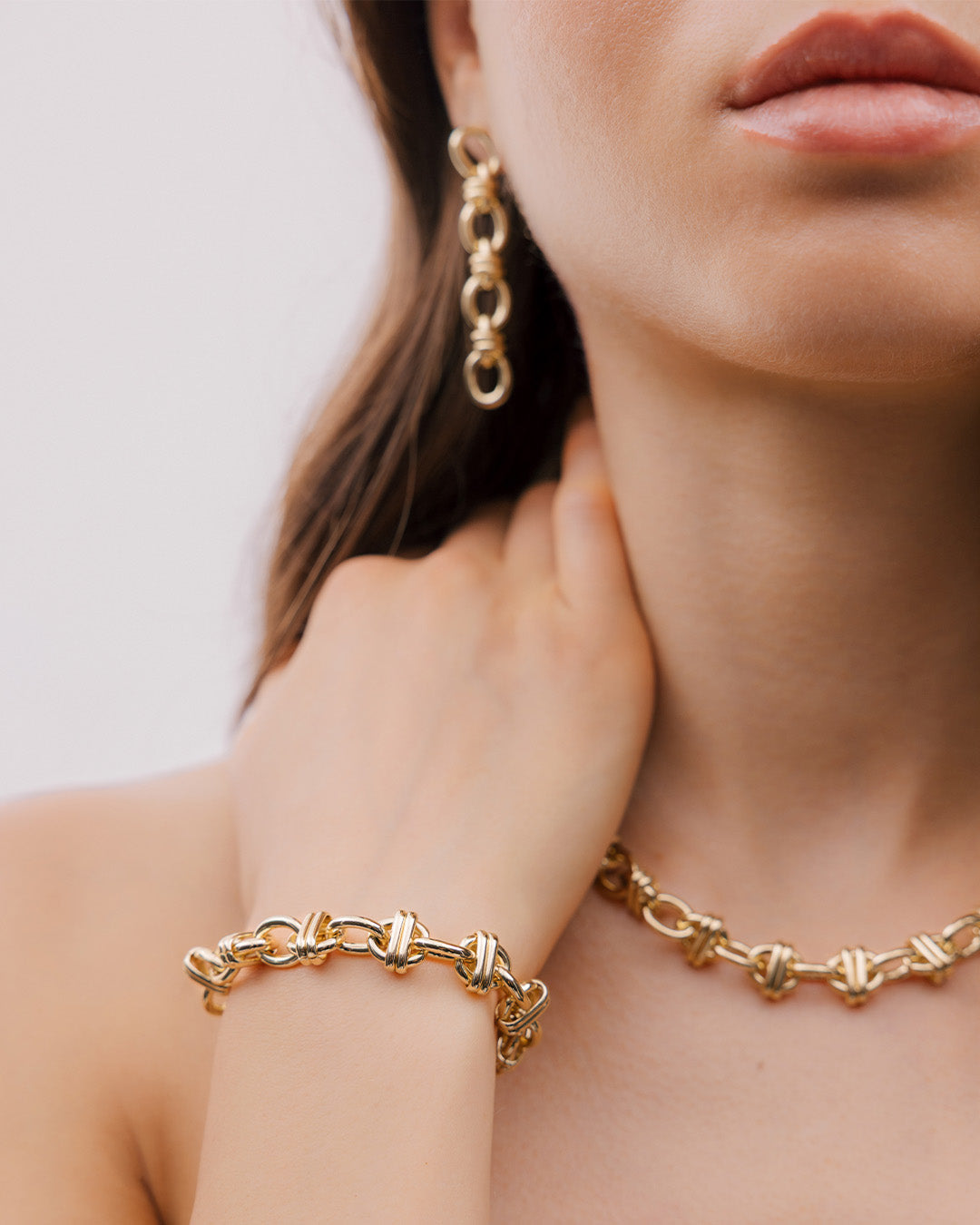 Pulsera Eslabones Cruzados