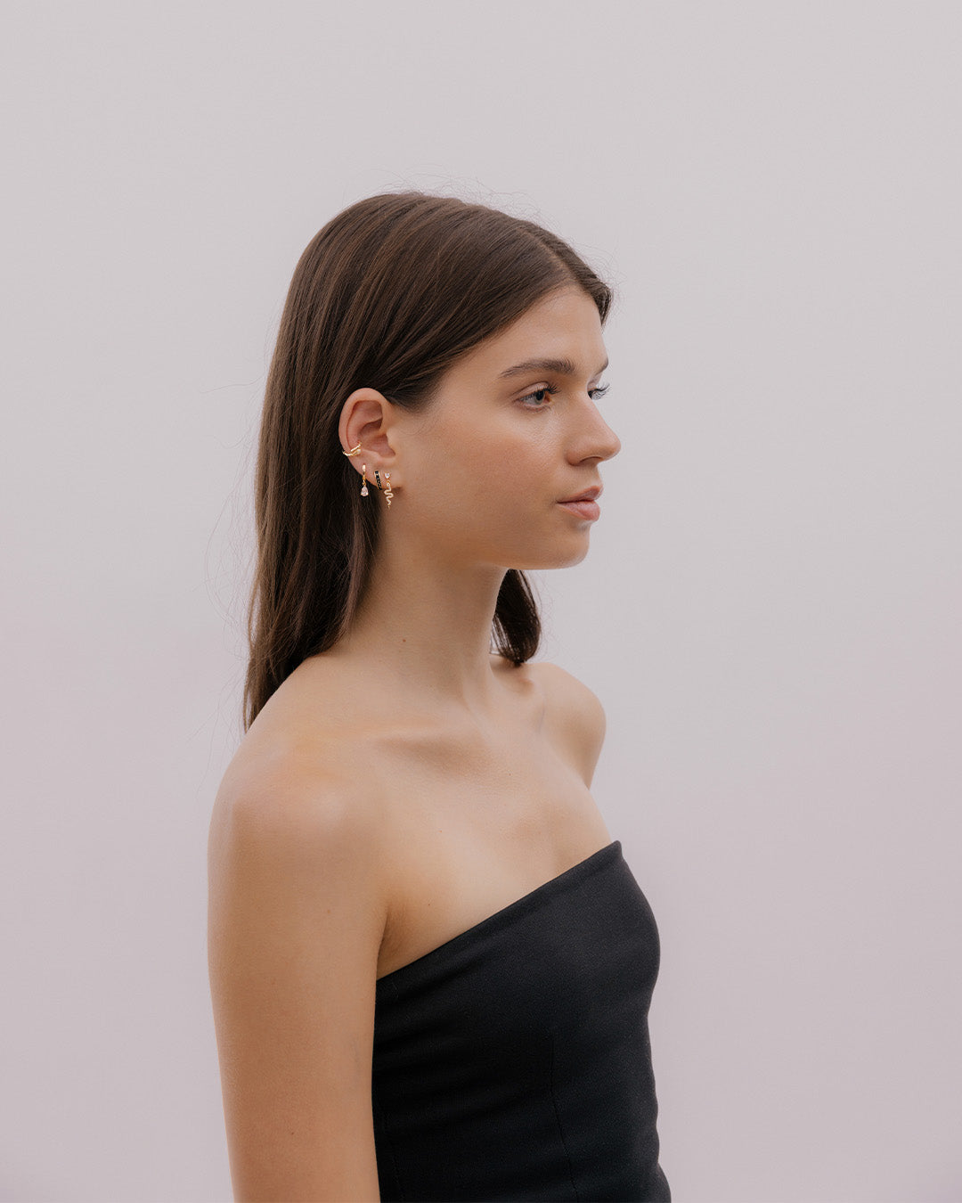 Set de Aretes Solitarios Serpiente