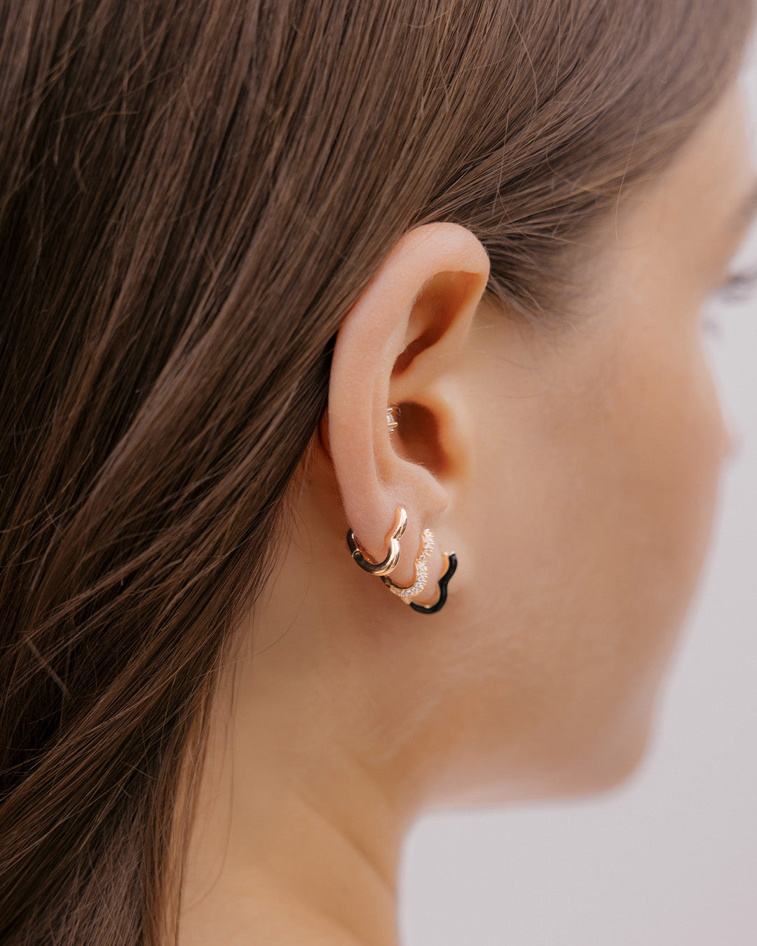 Set X3 Candongas Corazón Negro