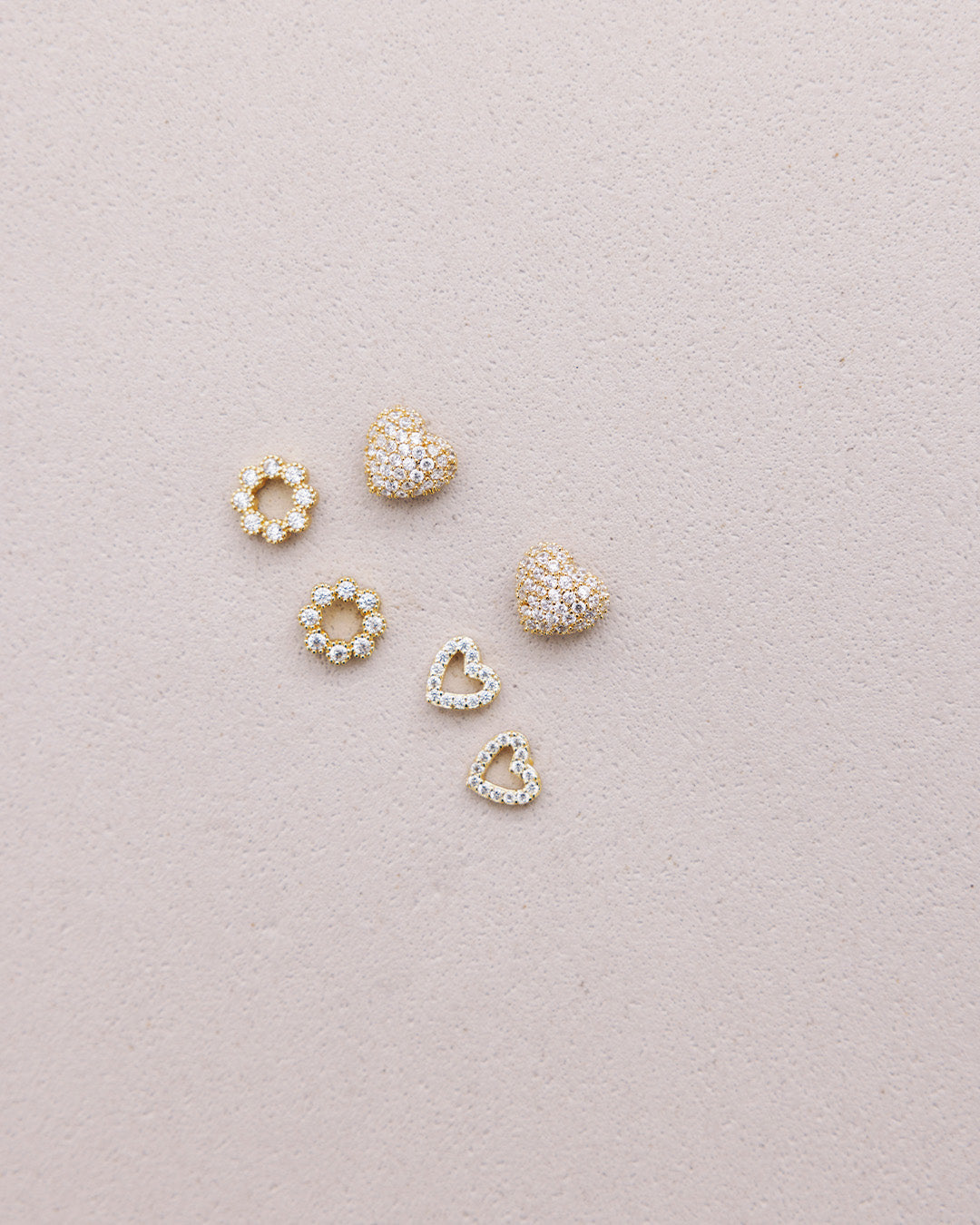 Aretes Corazón Pavé