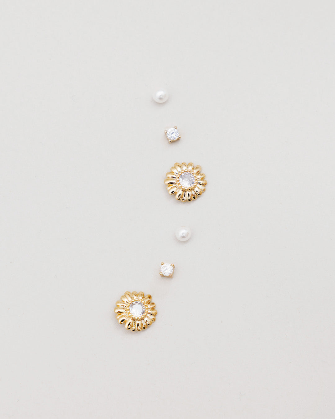 Set X3 Aretes Girasol