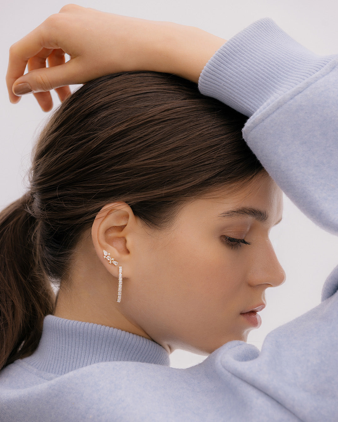 Aretes 3 Cristales Gota