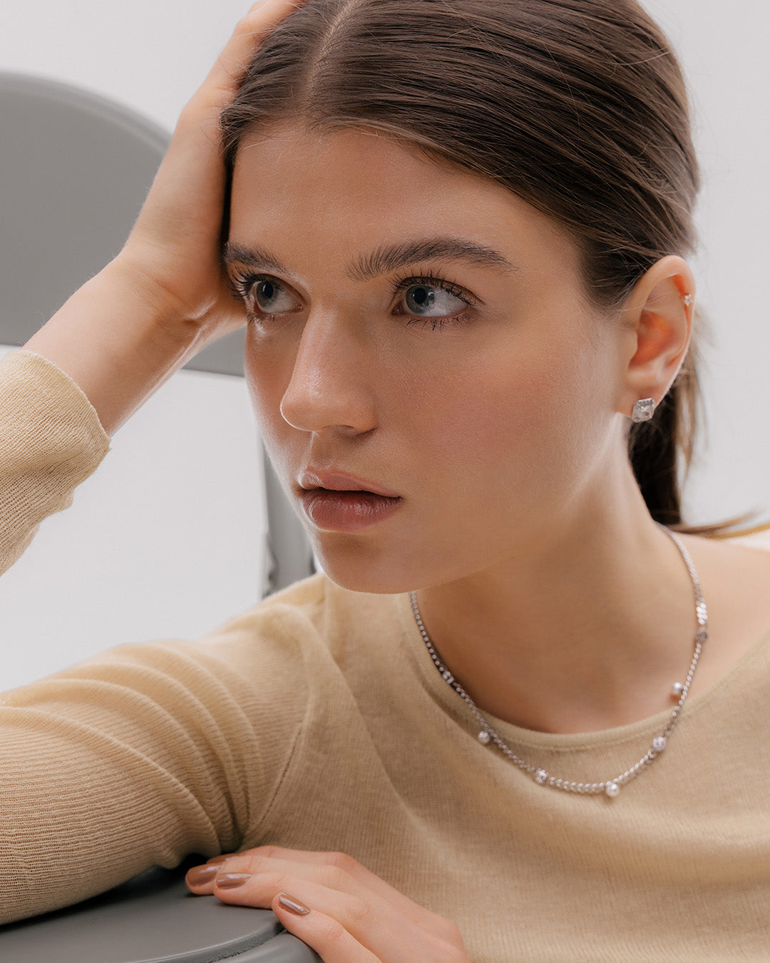 Collar Perlas y Cristales