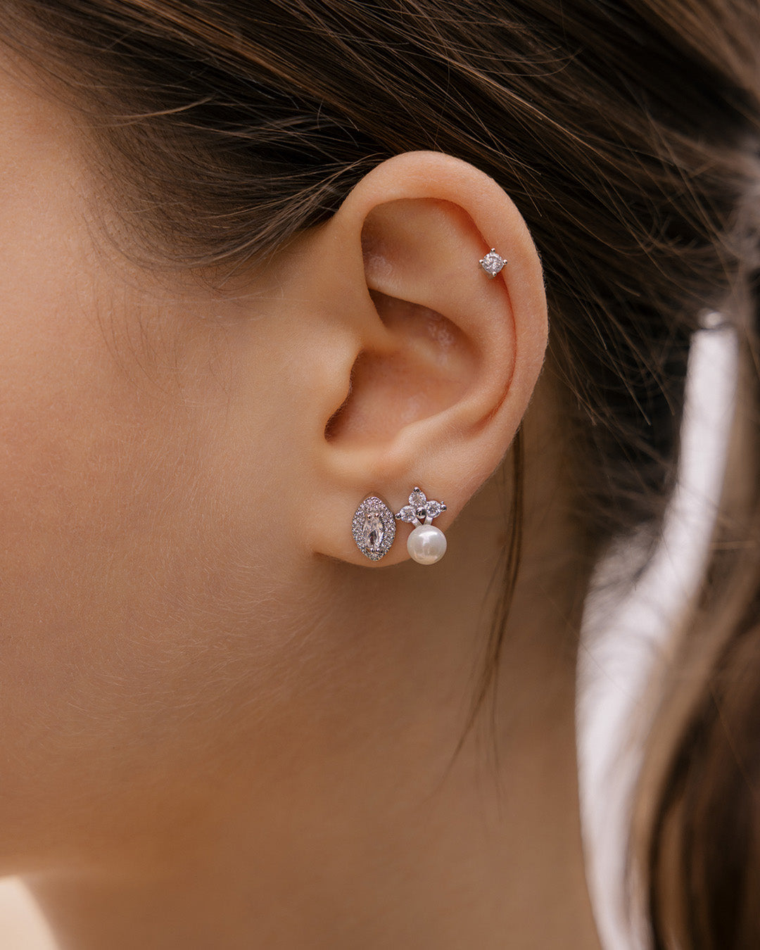 Aretes Oval Cristales