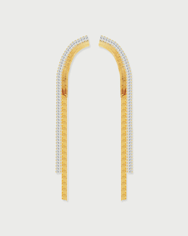 Aretes Maxi Cristales Oro