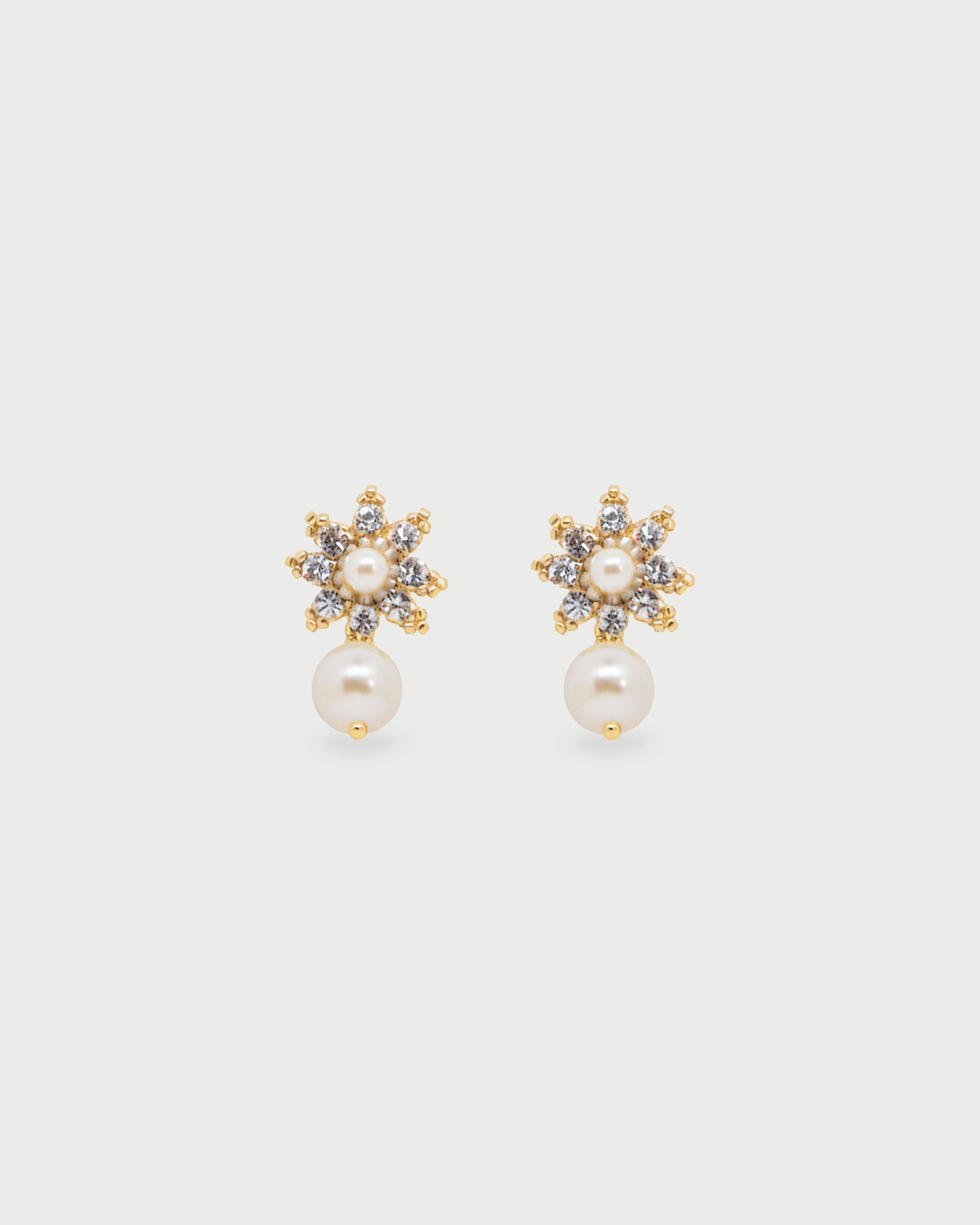 Aretes Miyuki Flor y Perla