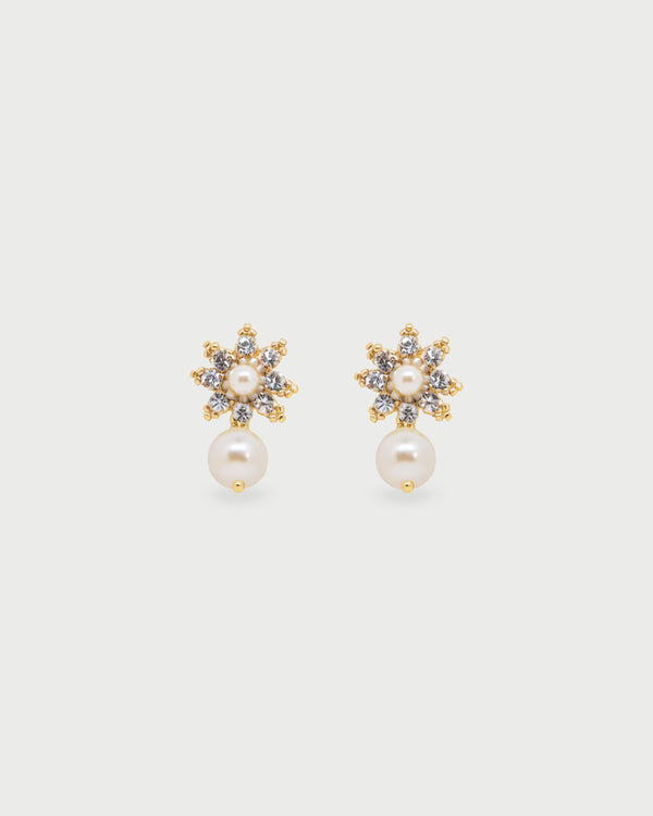Aretes Miyuki Flor y Perla