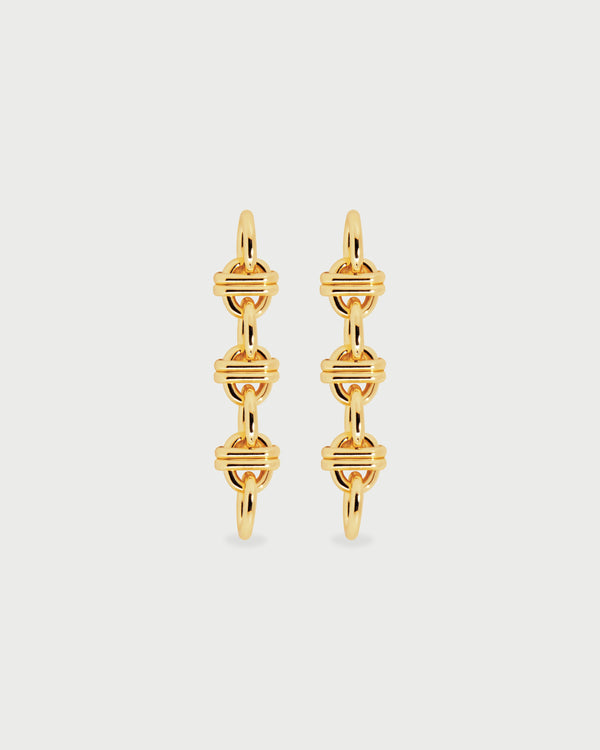 Aretes Eslabones Cruzados