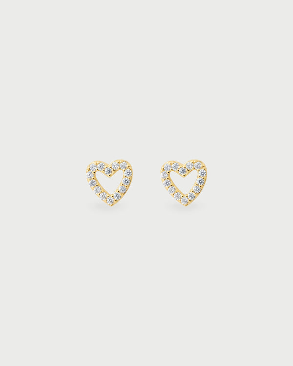 Aretes Mini Corazón Cristales