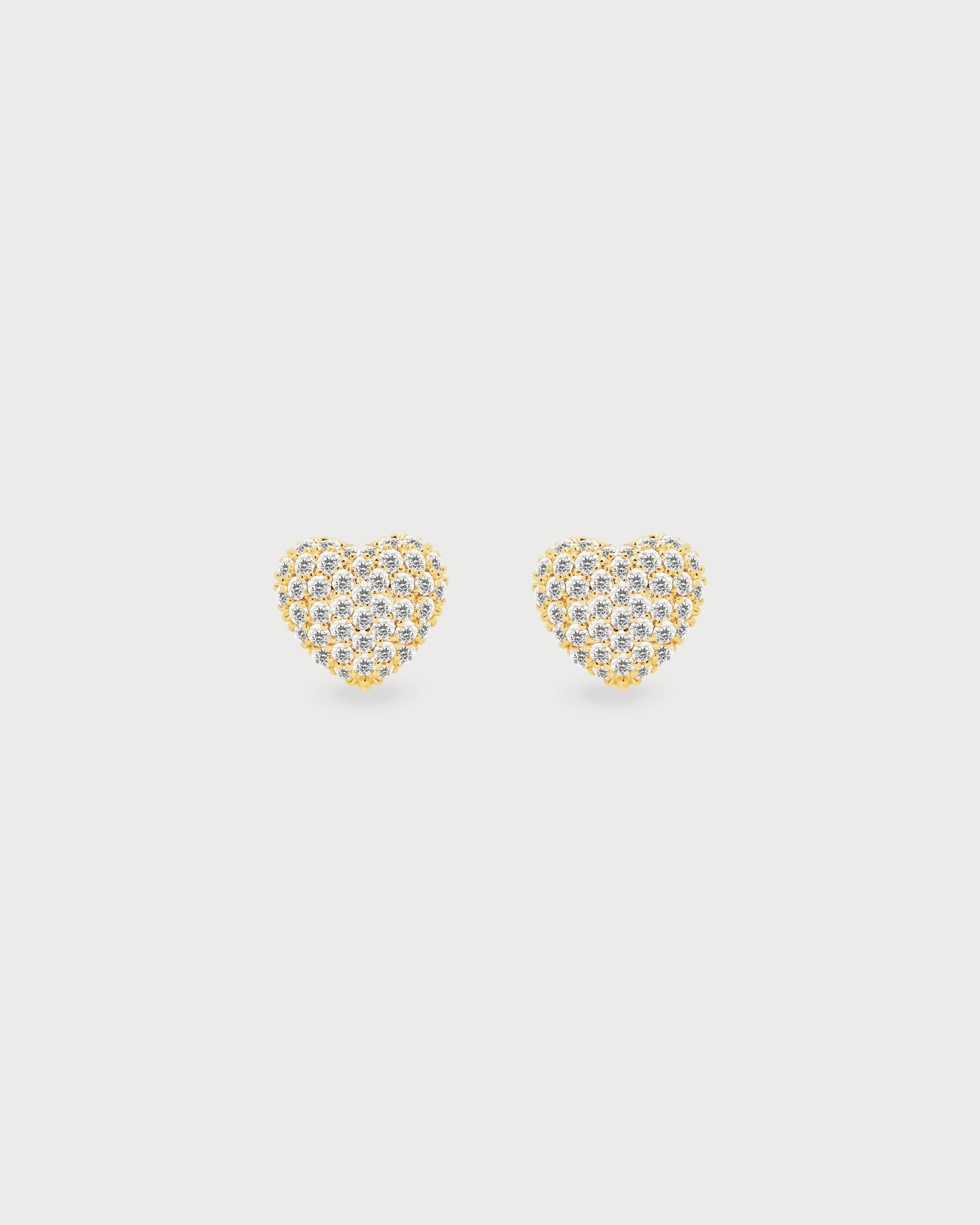 Aretes Corazón Pavé