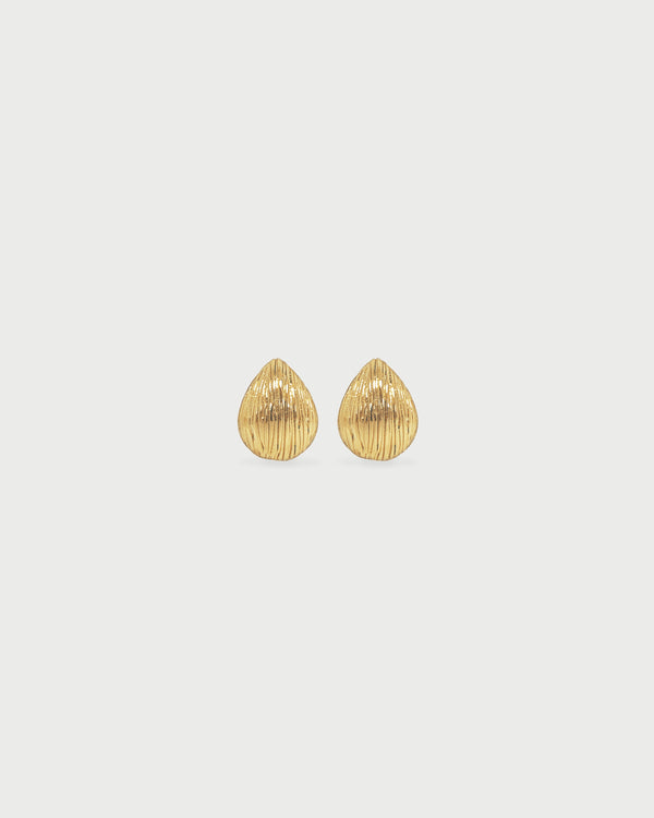 Aretes Gota Textura Oro