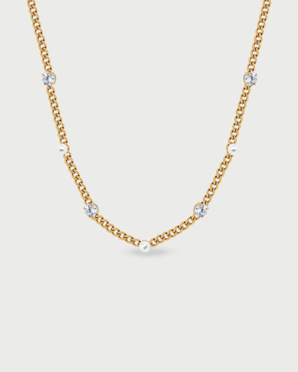 Collar Perlas y Cristales