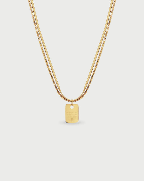 Collar Doble Entrelazado - Acero Inoxidable