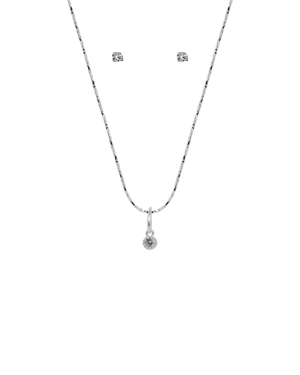 Collar Mini Cristal Plata