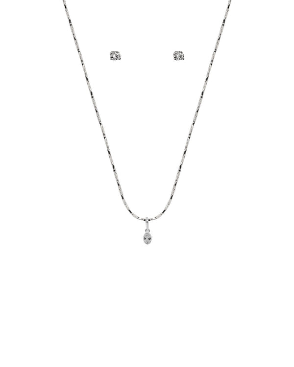 Collar Mini Ovalo Plata