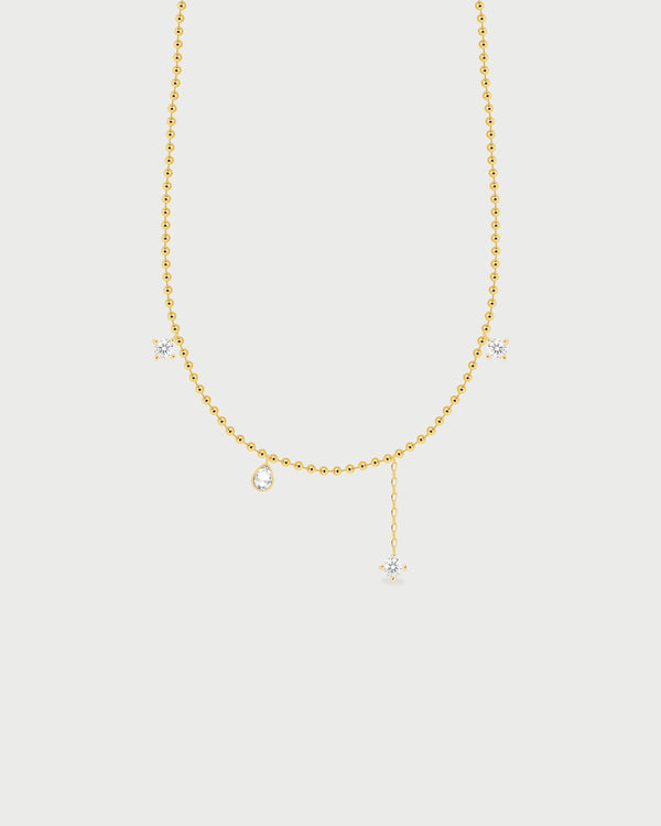 Collar 4 Cristales - Acero Inoxidable