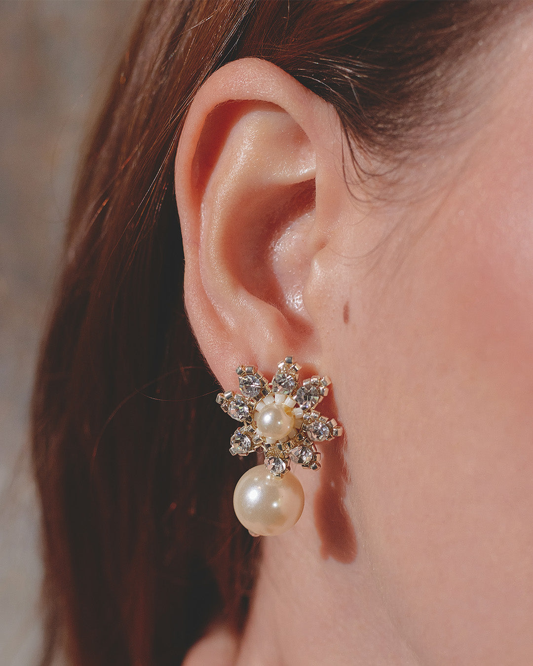 Aretes Miyuki Flor y Perla