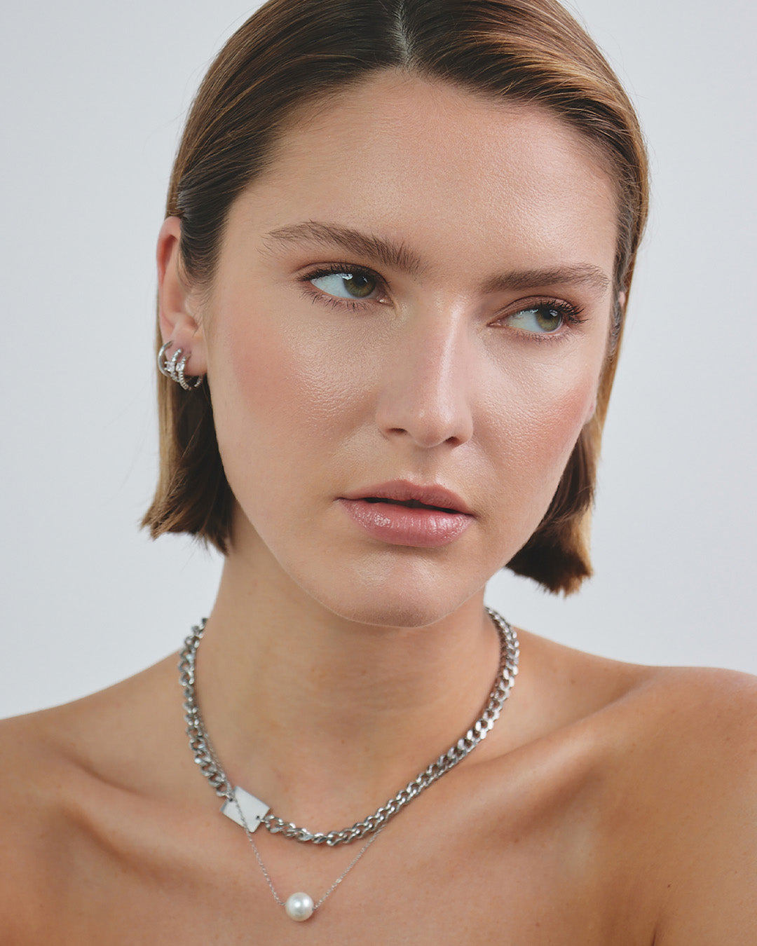 Collar Doble Silver - Acero Inoxidable