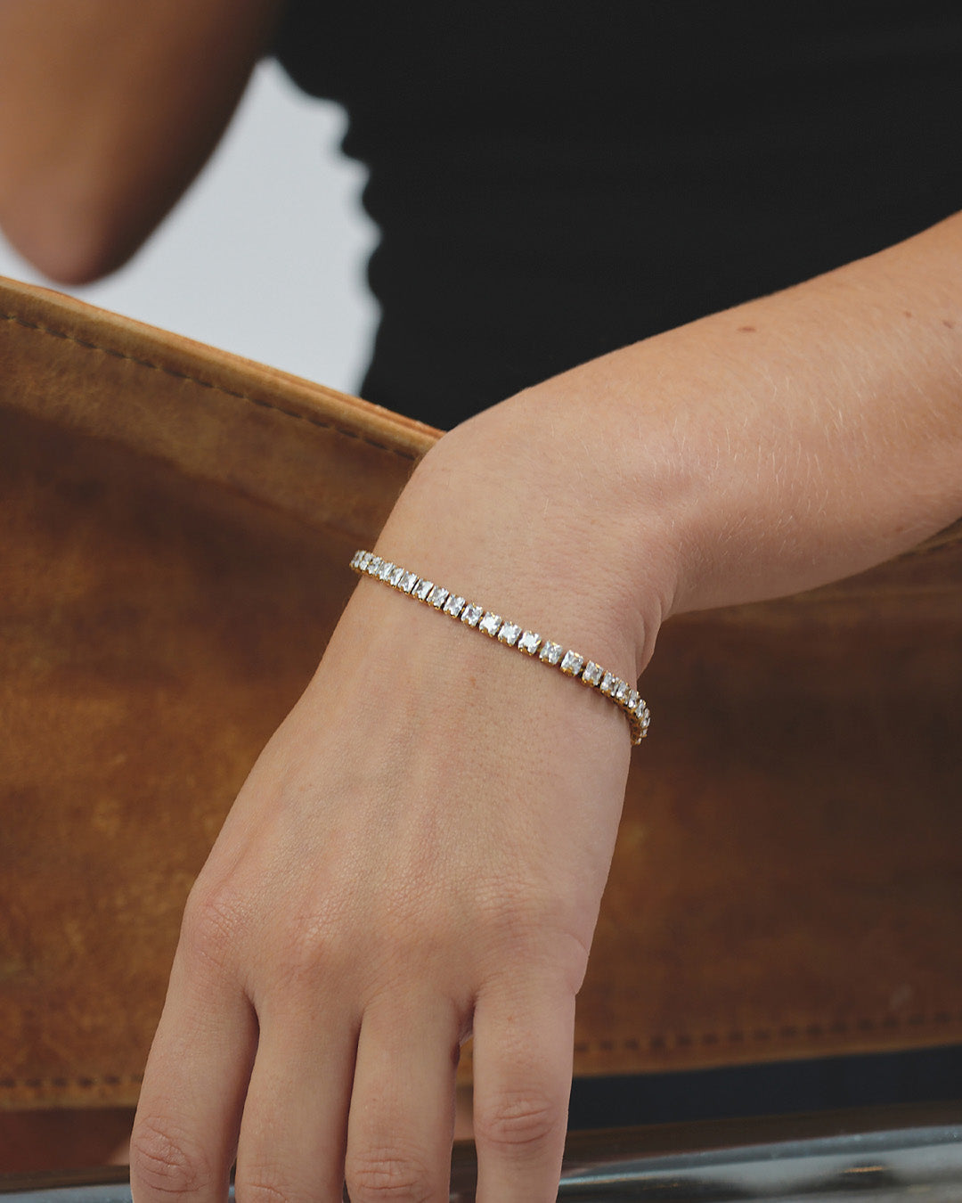 Pulsera Tennis Cristales - Acero Inoxidable