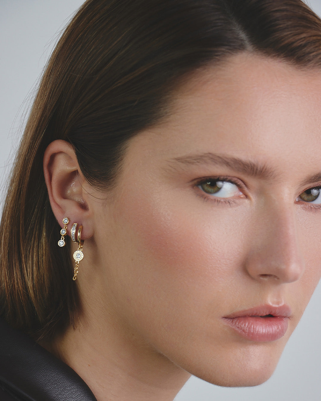 Set de Aretes Solitarios Cristales