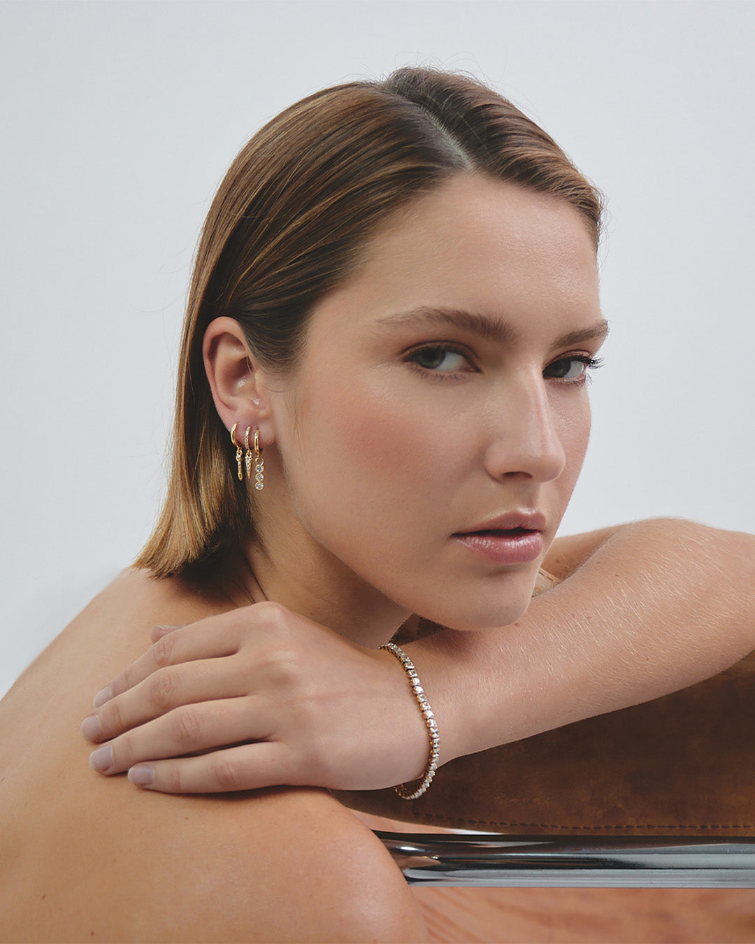 Pulsera Tennis Cristales - Acero Inoxidable