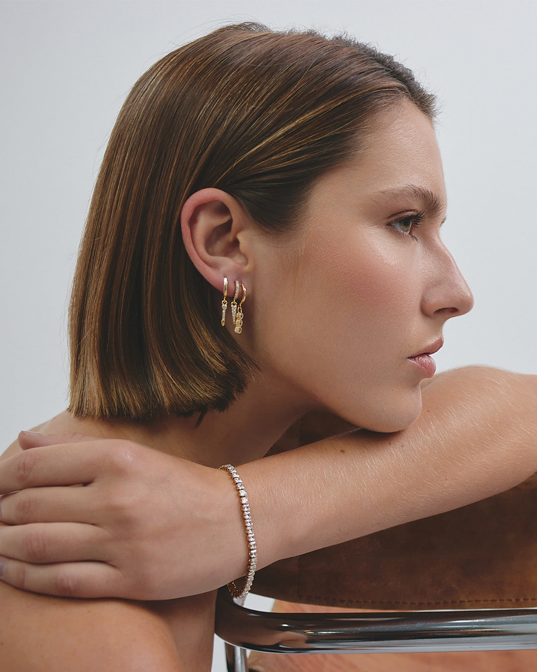 Pulsera Tennis Cristales - Acero Inoxidable