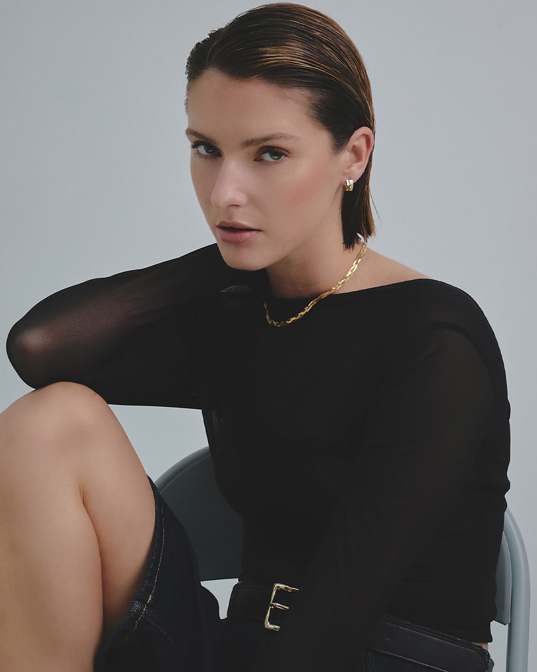 Collar Trenzado Oro - Acero Inoxidable