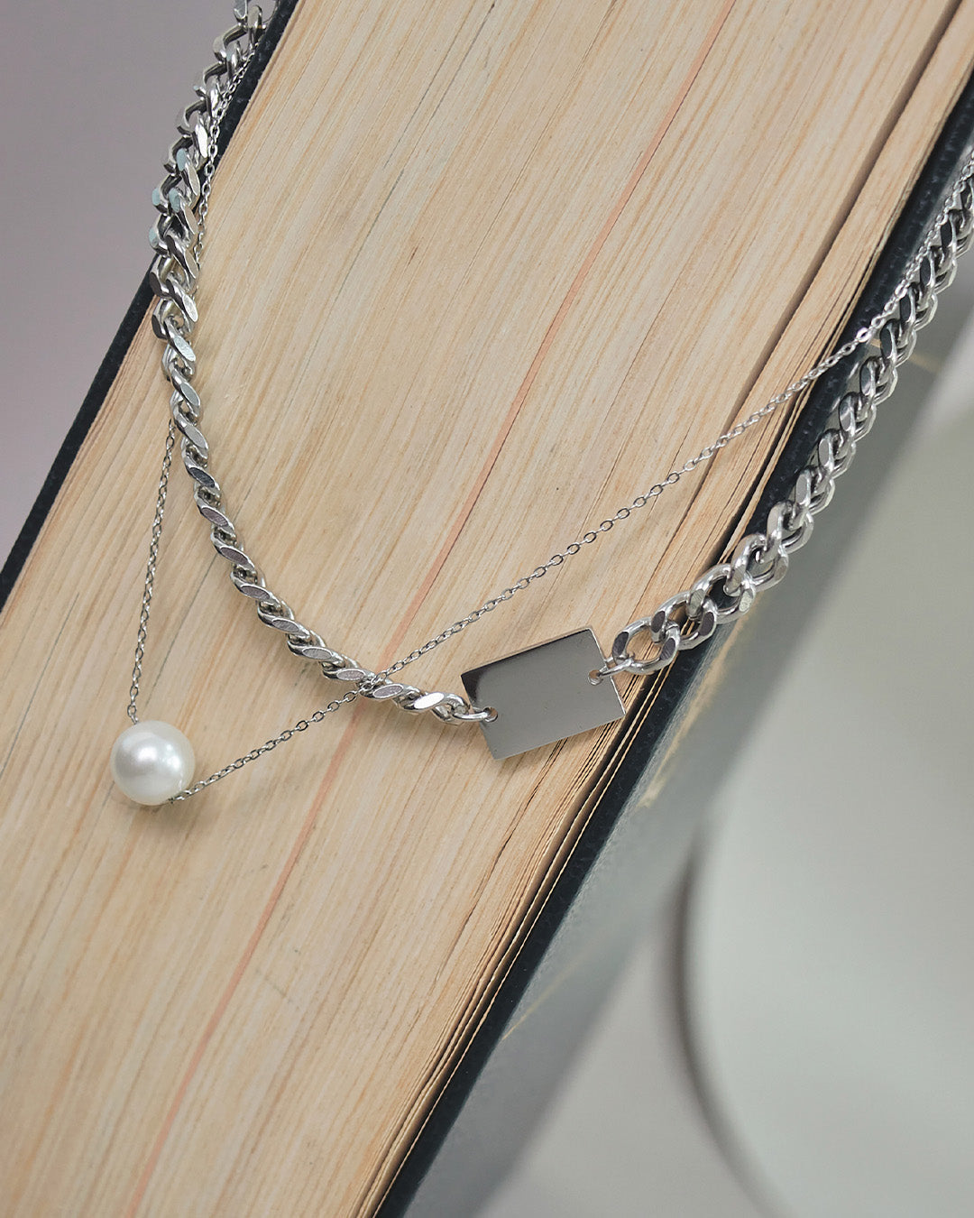 Collar Doble Silver - Acero Inoxidable